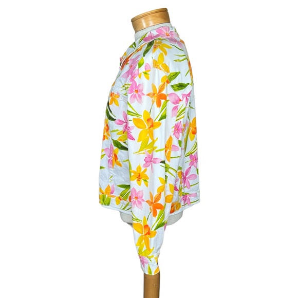 Impulse Women’s Jean Style Floral Jacket & Embellished Shirt Set Petite Medium - Picture 11 of 16